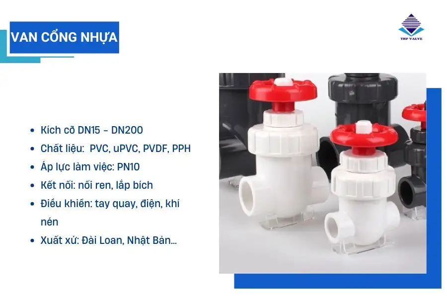 Van cổng nhựa