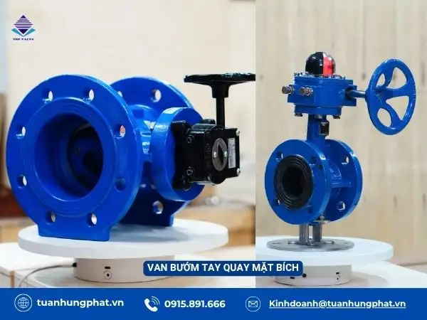 Van bướm tay quay lắp bích