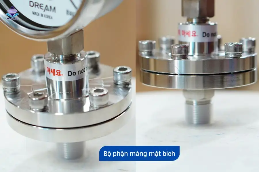 Màng mặt bích đồng hồ đo áp suất dream 51 100Ø