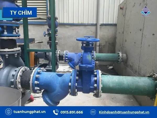 Van cổng ty chìm ưu tiên lắp tại vị trí không gian hạn chế, trong phòng kỹ thuật, dưới ngầm...