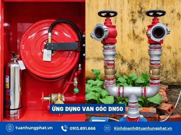 Ứng dụng van góc chữa cháy D50 trong tủ chữa cháy, hệ thống PCCC ngoài trời