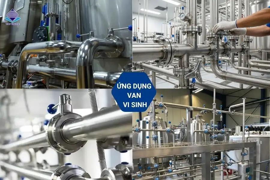 Một số hệ thống ứng dụng van vi sinh
