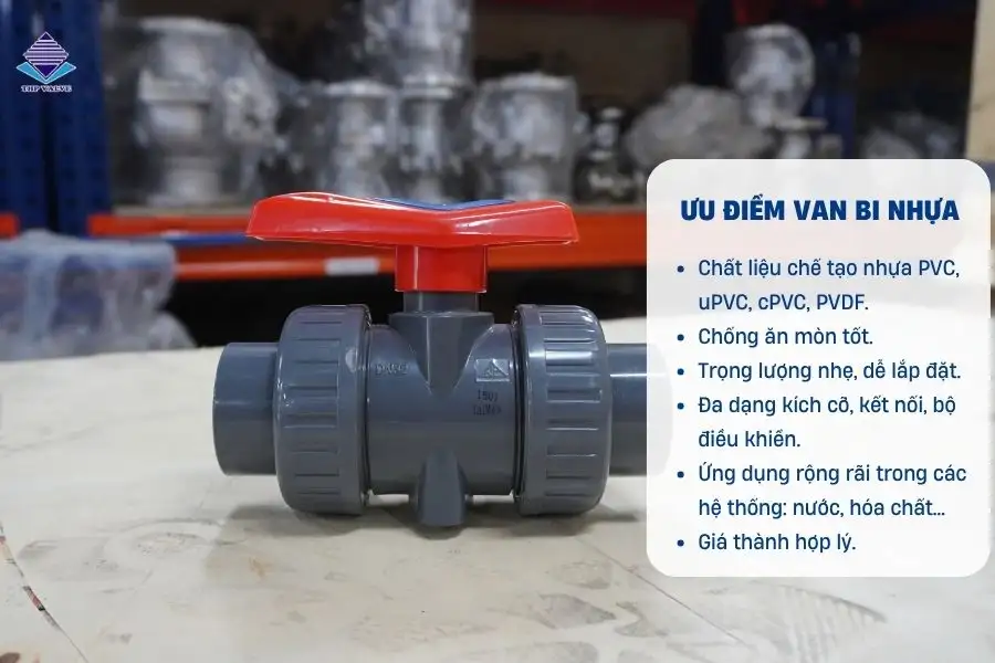 Đặc điểm nổi bật của van bi nhựa