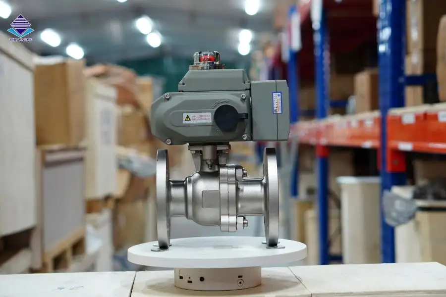 Van bi mặt bích điều khiển điện