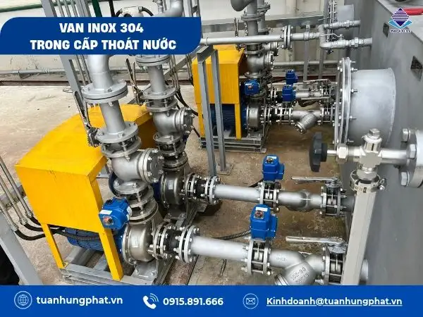 Van inox 304 trong hệ thống cấp nước sạch