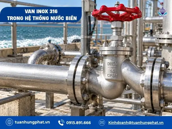 Van inox 316 trong hệ thống nước biển